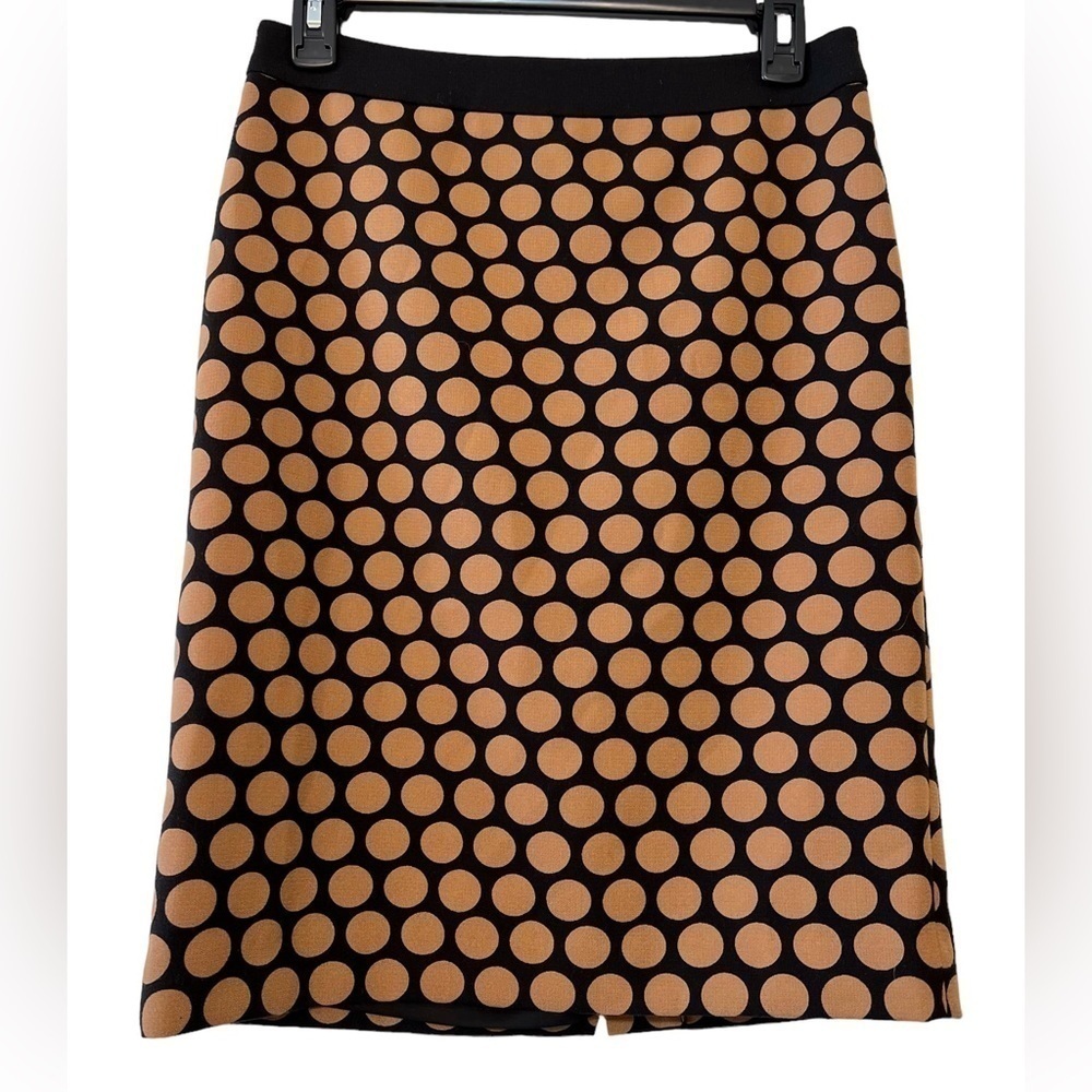 Talbots Black and Tan Polka Dot Pencil Skirt